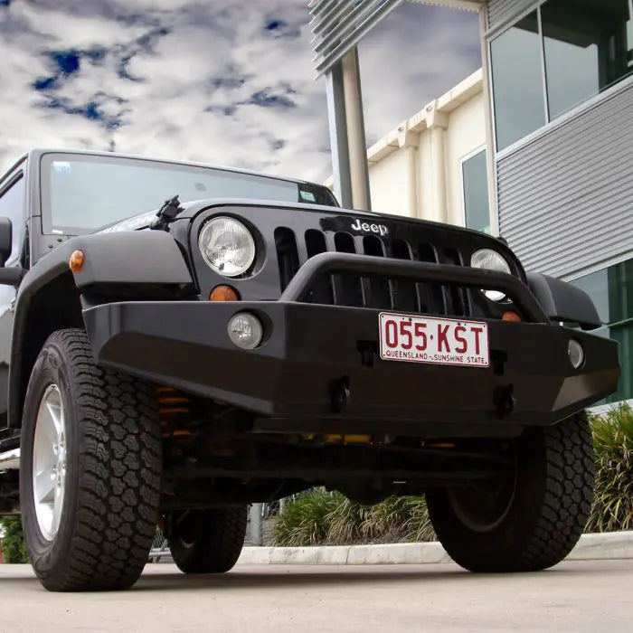 TJM Explorer Bull Bar Black Steel For Jeep Wrangler Jk 03/07-03/19(In Store Pick Up Only) - 070SB03N36Z