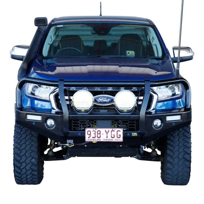TJM Outback Bull Bar Black Steel For Ford Everest Uaii 07/18-08/22 / Ford Ranger Pxiii 08/18-05/22 (In Store Pick-Up Only) - 070SB13N21W