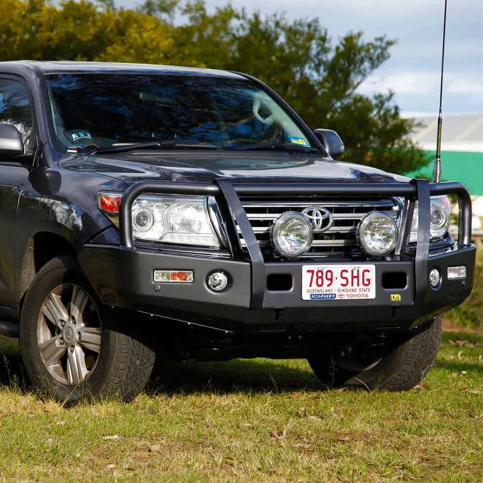 TJM Outback Bull Bar Black Steel For Toyota Landcruiser Wagon 200 Series (In Store Pick-Up Only) - 070SB13R82A