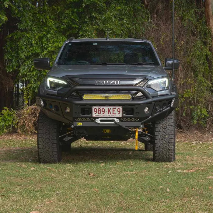 TJM Chaser Bull Bar Black Steel For Isuzu D-Max Rg And Isuzu Mu-X Uj-070ST22N34H (In Store Pick Up Only)
