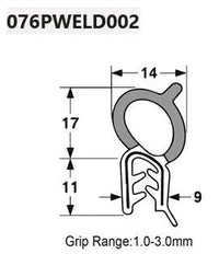 TJM Pinchweld Accessory Kit 24Mm X 14Mm 2Mtr Length - 076PWELD002