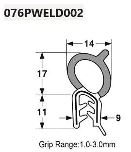 TJM Pinchweld Accessory Kit 24Mm X 14Mm 2Mtr Length - 076PWELD002