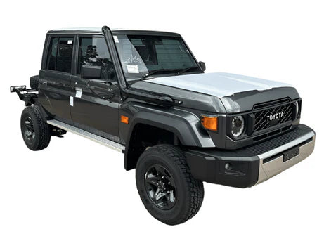 FATZ FABRICATION My24 On Vdj70 Rh Snorkel. Ram Head, Texture Coated Satin Black. Suit 4" Airbox Inlet - FFVDJ24-SNRH-RM-TPC-4