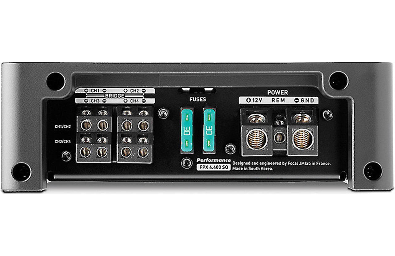 FOCAL 4-Channel Sq Amplifier, A/B Class, 4X 70W Rms (4Ω), 4 X 100W Rms 2Ω) - FPX4.400SQ