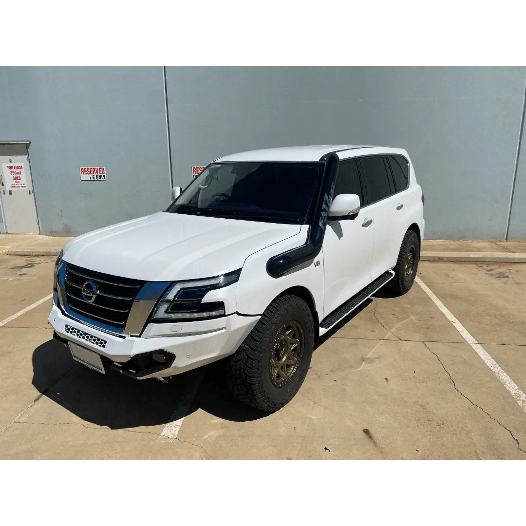 FATZ FABRICATION Y62 5" Rh Snorkel. Powder Coated Satin Black. Suit Factory Airbox Inlet. Includes Water Defelctor Plate For Airbox. - FFY62-SN5-LH-SPC-FAB