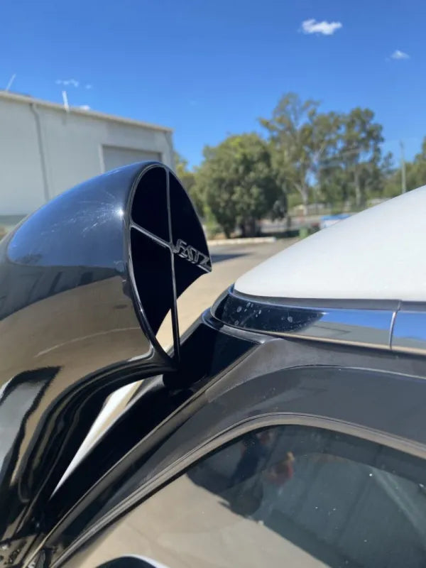 FATZ FABRICATION Y62 5" Rh Snorkel. Powder Coated Satin Black. Suit Factory Airbox Inlet. Includes Water Defelctor Plate For Airbox. - FFY62-SN5-LH-SPC-FAB