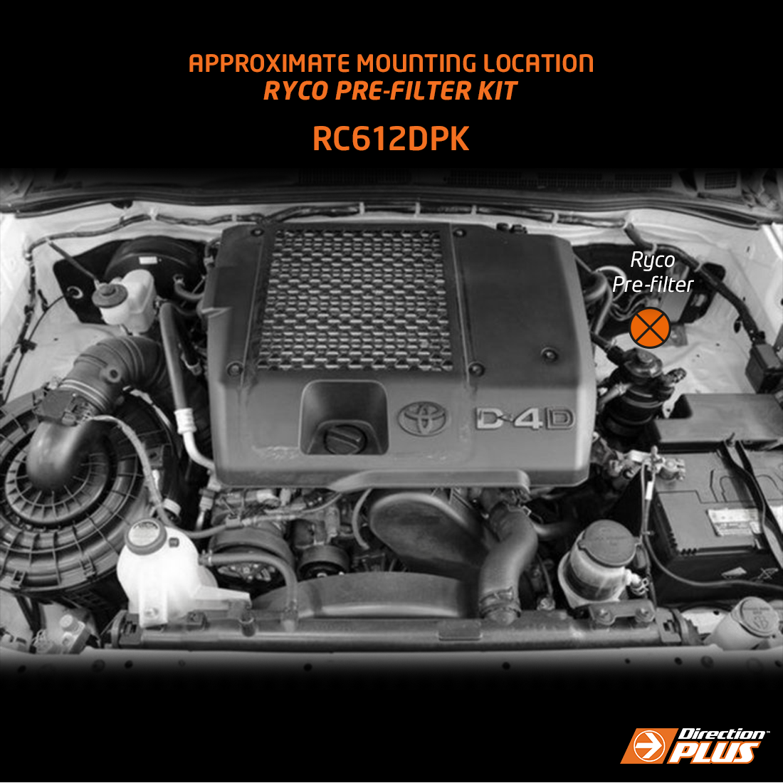 DIRECTION-PLUS Ryco Pre-Filter Kit Toyota Hilux ()` - RC612DPK