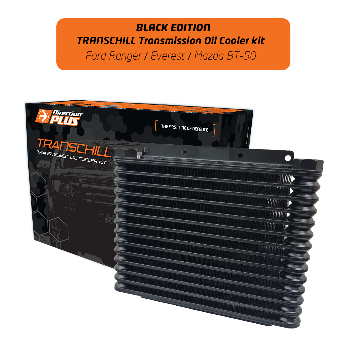 DIRECTION-PLUS Transchill Arctic Black Transmission Cooler Kit Ford Ranger, Everest & Bt-50 () - TCB621DPK