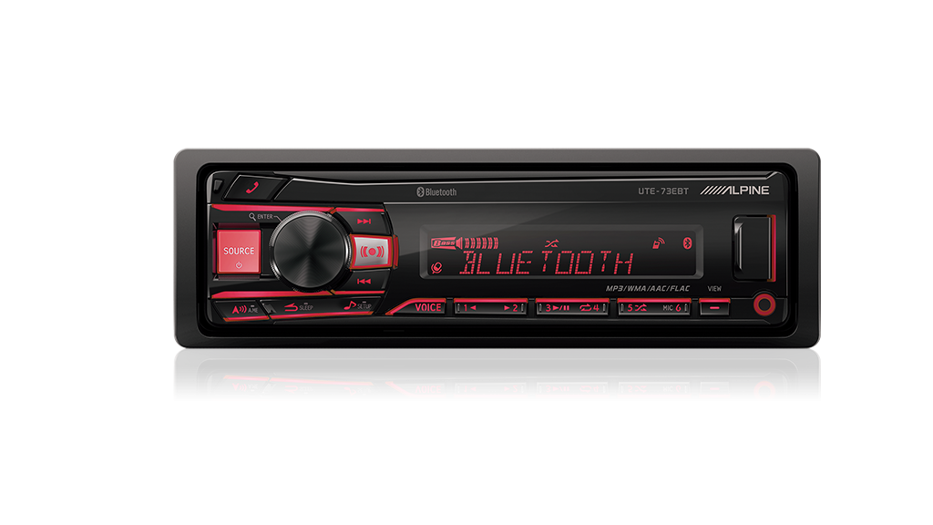 ALPINE Digital Media Receiver With Bluetooth / Usb / Aux / Ipod And Iphone / Flac / Tuneit - UTE-73EBT