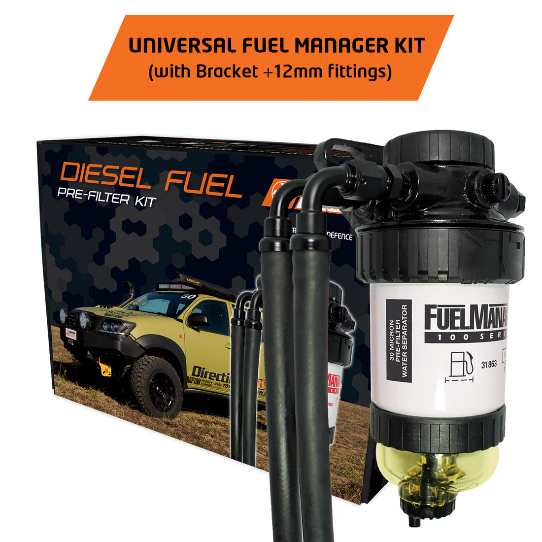 DIRECTION-PLUS Universal 12Mm Fuel Manager Pre-Filter Kit () - FM802DPK