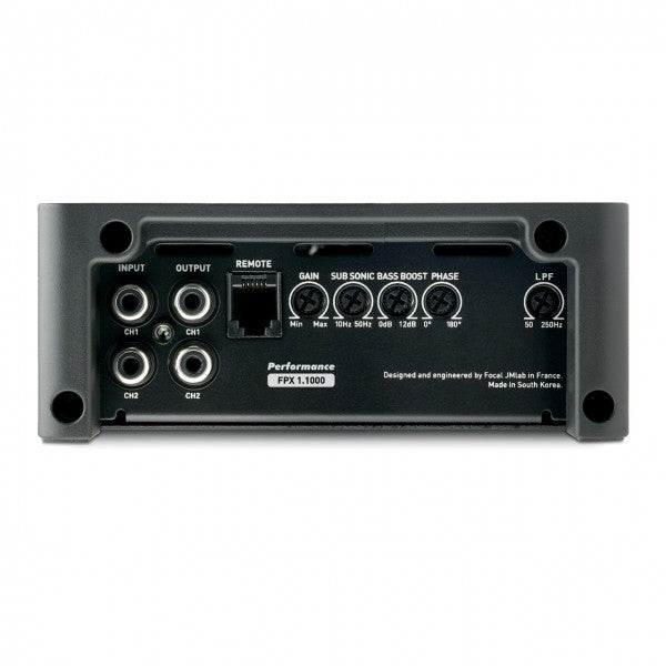 FOCAL Mono Compact Amplifier, D Class, 1 X 700W Rms (2Ω), 1 X 1000W Rms (1Ω) - FPX1.1000