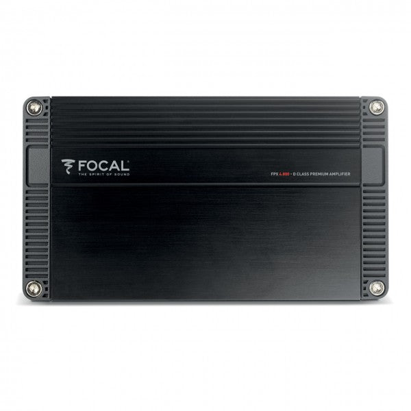 FOCAL 4-Channel Compact Amplifier, D Class, 4 X 120W Rms (4Ω), 4 X 185W Rms (2Ω), 2 X370W (4Ω Bridged) - FPX4.800
