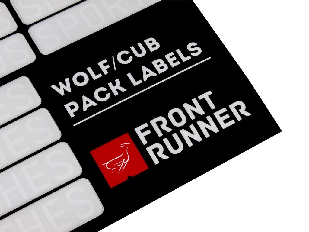FRONT RUNNER Wolf/Cub Pack Campsite Organizing Labels - SBOX026