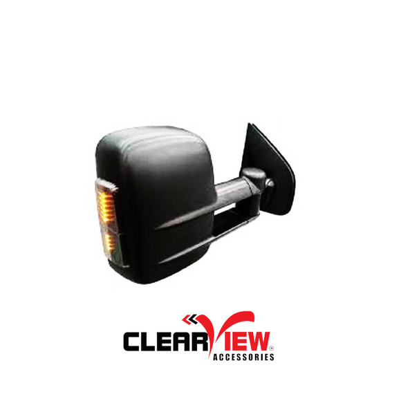 Clearview CV-TP-150S-IEB Towing Mirrors for Toyota Prado 150 Series [Indicators; Electric; Black]