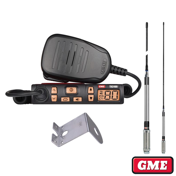 GME TX3100VP 5W 2-way UHF CB Radio Starter Pack