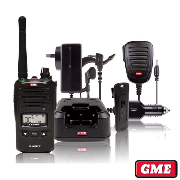 GME TX6160 5/1 Watt UHF CB Handheld Radio Kit