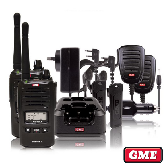 GME TX6160TP 5/1W UHF Handheld Radio 2PK