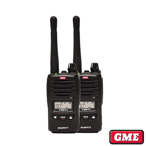 GME TX677TP 2W UHF Handheld Radio (PAIR)