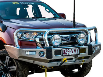 TJM SIGNATURE BULL BAR POLISHED ALLOY FOR FORD EVEREST UA 06/15-06/18 / FORD RANGER PXII 06/15-07/18  (IN STORE PICK-UP ONLY)