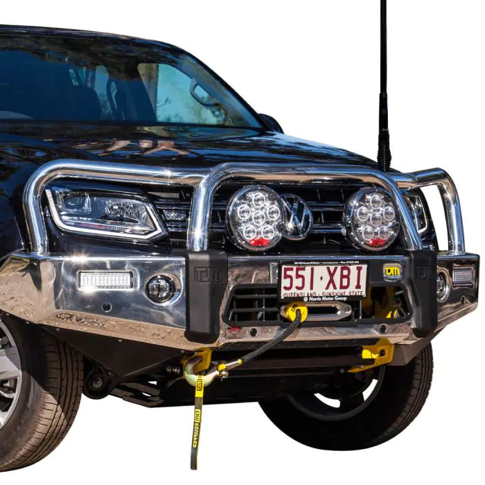 TJM SIGNATURE BULL BAR POLISHED ALLOY FOR VOLKSWAGEN AMAROK 2H MY17+ 11/16-04/23 4DR P/UP (IN STORE PICK-UP ONLY)