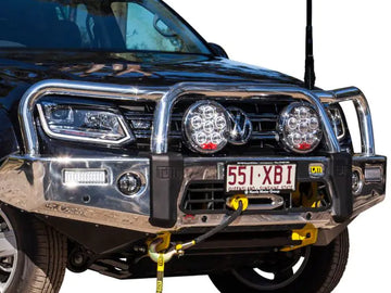 TJM SIGNATURE BULL BAR POLISHED ALLOY FOR  VOLKSWAGEN AMAROK 2H MY17+ 11/16-04/23 4Dr P/Up (IN STORE PICK-UP ONLY)