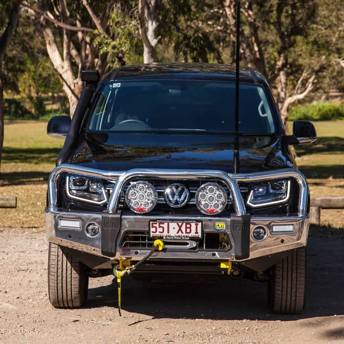 TJM SIGNATURE BULL BAR POLISHED ALLOY FOR  VOLKSWAGEN AMAROK 2H MY17+ 11/16-04/23 4Dr P/Up (IN STORE PICK-UP ONLY)