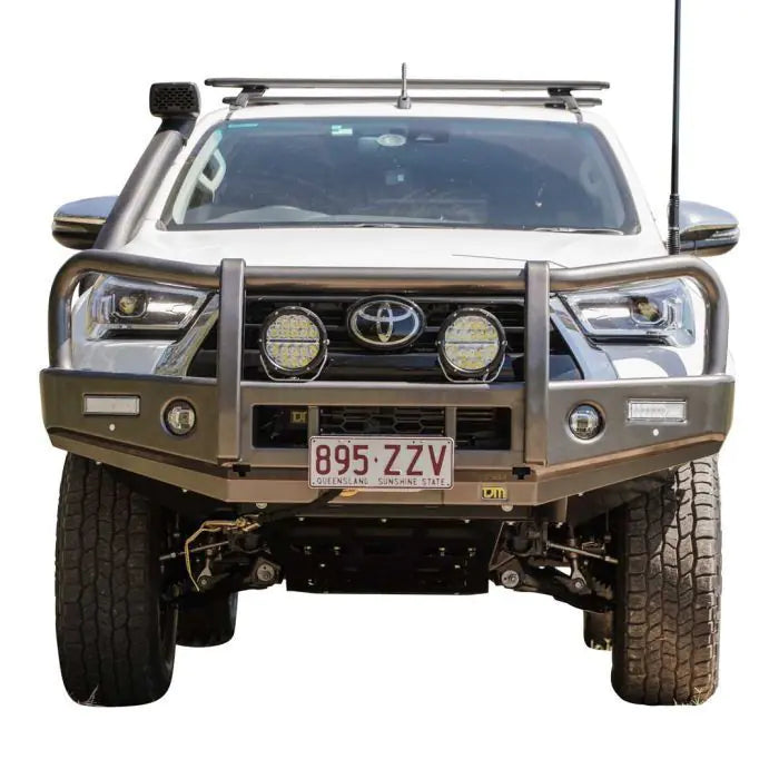 TJM OUTBACK BULL BAR BLACK STEEL FOR TOYOTA HILUX 8th GEN (IN STORE PICK-UP ONLY)