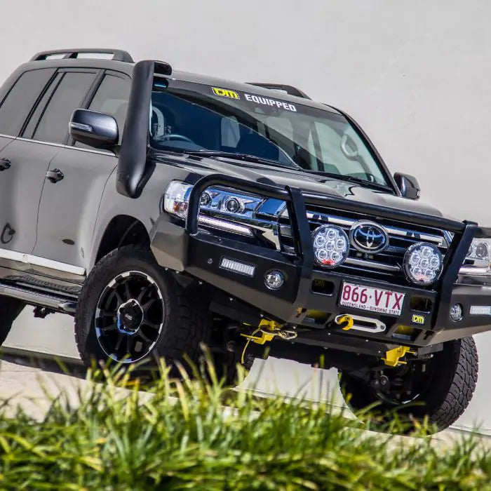 TJM OUTBACK BULL BAR BLACK STEEL FOR TOYOTA LANDCRUISER WAGON 200 SERIES (IN STORE PICK-UP ONLY)