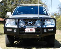 TJM OUTBACK BULL BAR BLACK STEEL FOR NISSAN NAVARA D40 (IN STORE PICK-UP ONLY)