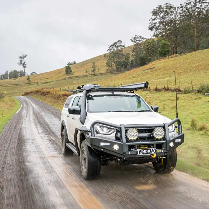 TJM OUTBACK BULL BAR BLACK STEEL FOR ISUZU D-MAX RG 08/20-04/24 (IN STORE PICK-UP ONLY)