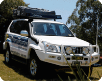 TJM OUTBACK BULL BAR BLACK STEEL FOR TOYOTA PRADO 120 SERIES (IN STORE PICK-UP ONLY)