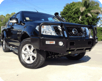 TJM OUTBACK BULL BAR BLACK STEEL FOR NISSAN NAVARA D40 02/10-05/15 SPANISH BUILT & NISSAN PATHFINDER R51 03/10-09/13 (IN STORE PICK-UP ONLY)