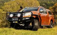 TJM OUTBACK BULL BAR BLACK STEEL FOR NISSAN NAVARA NP300 08/15-11/20 (IN STORE PICK-UP ONLY)