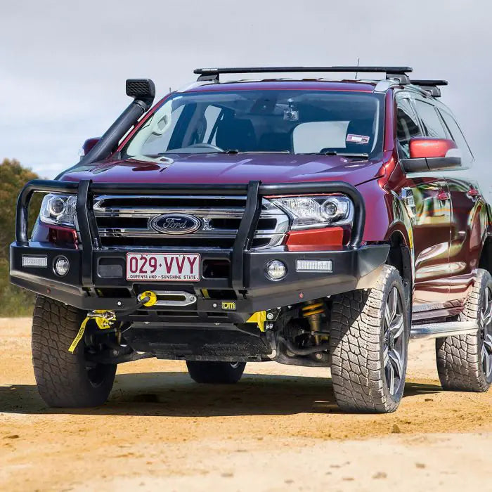 TJM OUTBACK BULL BAR BLACK STEEL FOR FORD EVEREST UA 06/15-06/18/ FORD RANGER PXII 06/15-07/18 (IN STORE PICK-UP ONLY)