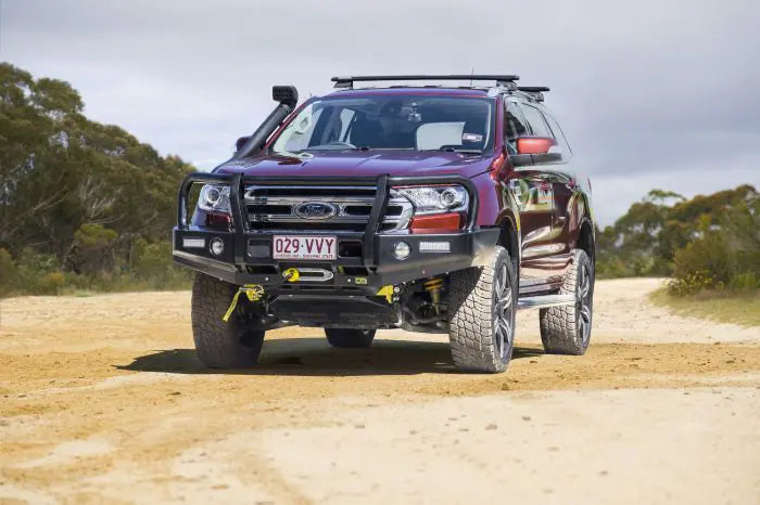 TJM OUTBACK BULL BAR BLACK STEEL FOR FORD EVEREST UA 06/15-06/18/ FORD RANGER PXII 06/15-07/18  (IN STORE PICK-UP ONLY)