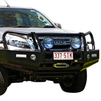 TJM OUTBACK BULL BAR BLACK STEEL FOR ISUZU D-MAX TF (IN STORE PICK-UP ONLY)
