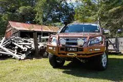 TJM OUTBACK BULL BAR BLACK STEEL FOR ISUZU MU-X RF (IN STORE PICK-UP ONLY)