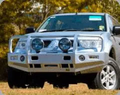TJM OUTBACK BULL BAR BLACK STEEL FOR MITSUBISHI CHALLENGER (IN STORE PICK-UP ONLY)