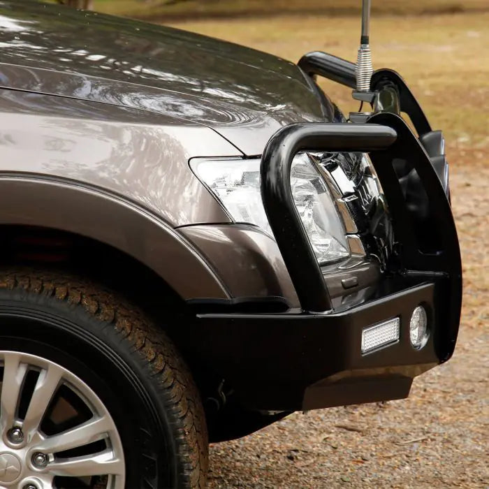 TJM OUTBACK BULL BAR BLACK STEEL FOR MITSUBISHI PAJERO NX 07/14-ON (IN STORE PICK-UP ONLY)