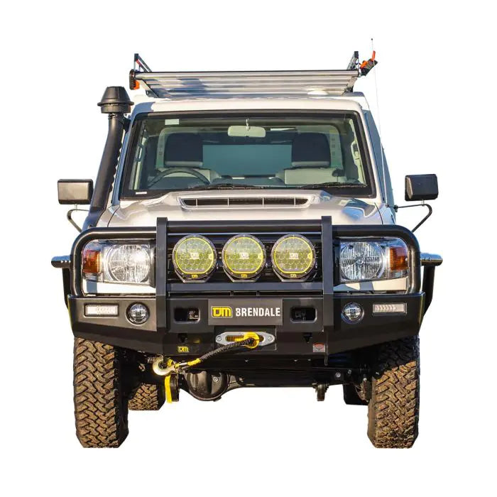 TJM OUTBACK BULL BAR BLACK STEEL FOR  TOYOTA LANDCRUISER COMMERCIAL VDJ79R (IN STORE PICK-UP ONLY)