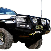 TJM OUTBACK BULL BAR BLACK STEEL FOR TOYOTA LANDCRUISER WAGON 105 SERIES (IN STORE PICK-UP ONLY)