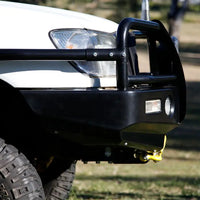 TJM OUTBACK BULL BAR BLACK STEEL FOR TOYOTA LANDCRUISER WAGON 105 SERIES COIL (IN STORE PICK-UP ONLY)