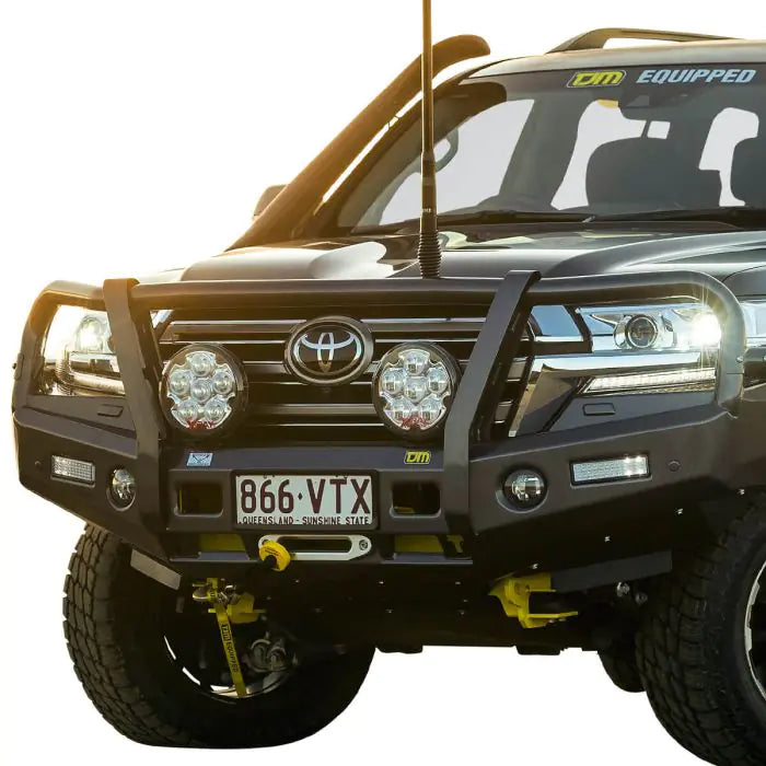 TJM OUTBACK BULL BAR BLACK STEEL FOR TOYOTA LANDCRUISER WAGON 200 SERIES (IN STORE PICK-UP ONLY)