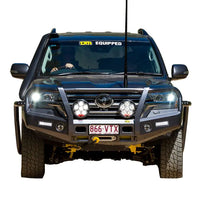 TJM OUTBACK BULL BAR BLACK STEEL FOR TOYOTA LANDCRUISER WAGON 200 SERIES (IN STORE PICK-UP ONLY)