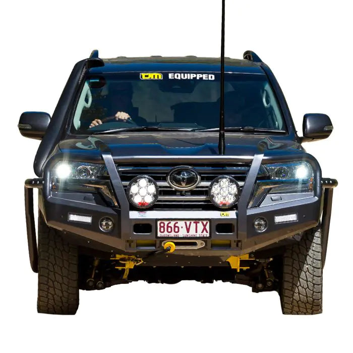 TJM OUTBACK BULL BAR BLACK STEEL FOR TOYOTA LANDCRUISER WAGON 200 SERIES (IN STORE PICK-UP ONLY)