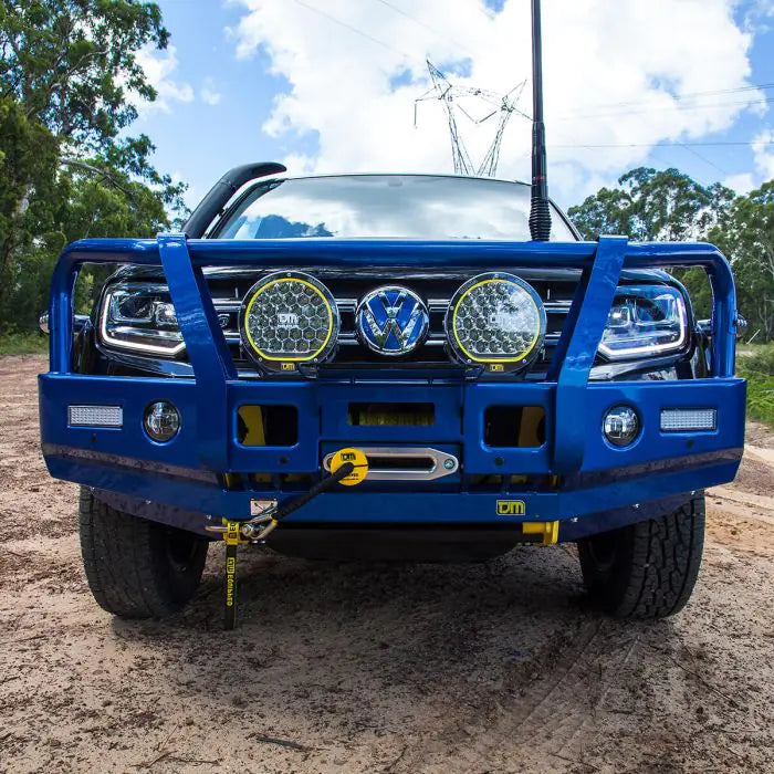 TJM OUTBACK BULL BAR BLACK STEEL FOR VOLKSWAGEN AMAROK 2H MY17+ 11/16-04/23 4DR P/UP (IN STORE PICK-UP ONLY)