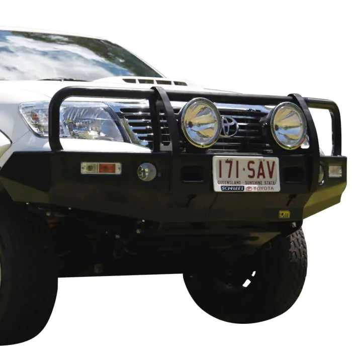 TJM OUTBACK BULL BAR BLACK STEEL FOR TOYOTA HILUX 7TH GEN 08/11-08/15 (IN STORE PICK-UP ONLY)