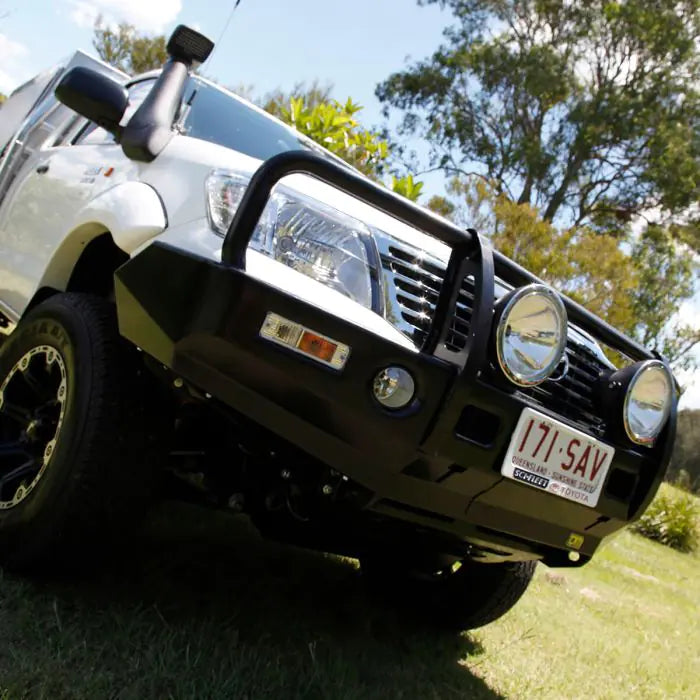 TJM OUTBACK BULL BAR BLACK STEEL FOR TOYOTA HILUX 7TH GEN 08/11-08/15 (IN STORE PICK-UP ONLY)