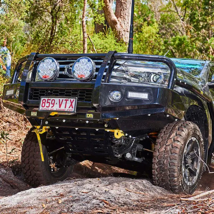 TJM OUTBACK BULL BAR BLACK STEEL FOR TOYOTA HILUX 8TH GEN 09/15-07/18/TOYOTA FORTUNER GUN156R 10/15-08/20 (IN STORE PICK-UP ONLY)