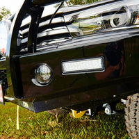 TJM OUTBACK BULL BAR BLACK STEEL FOR TOYOTA HILUX 8TH GEN 09/15-07/18/TOYOTA FORTUNER GUN156R 10/15-08/20 (IN STORE PICK-UP ONLY)